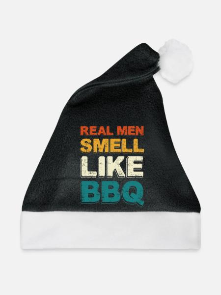 Real Men Smell Like BBQ - Weihnachtsmütze - Schwarz/Weiß