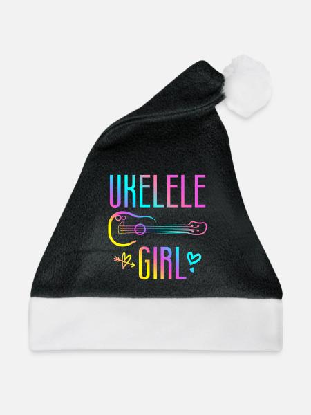 Hawaiian Ukulele Uke Ukulele Girl - Weihnachtsmütze - Schwarz/Weiß