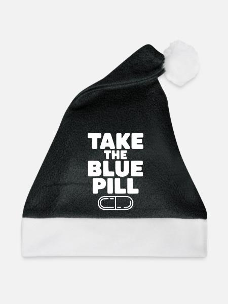 Nimm die blaue Pille - Weihnachtsmütze - Schwarz/Weiß