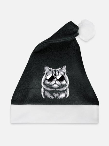 Perserkatze - Weihnachtsmütze - Schwarz/Weiß