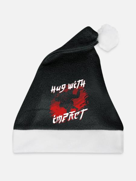 Judo Kampfsport Hug With Impact - Weihnachtsmütze - Schwarz/Weiß