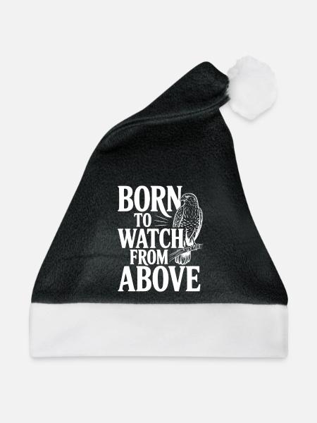 Geboren, um von oben zu beobachten - Weihnachtsmütze - Schwarz/Weiß - Vorne