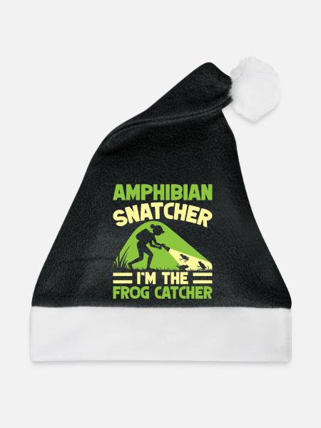 Frog Catcher Amphibian Snatcher Frog - Weihnachtsmütze - Schwarz/Weiß