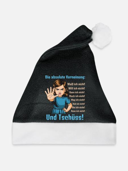 Nein Sagen – Grenzen Setzen - Weihnachtsmütze - Schwarz/Weiß