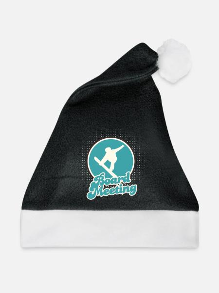 Snowboarding Board Meeting - Weihnachtsmütze - Schwarz/Weiß