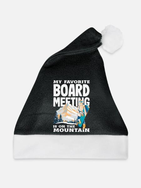 Snowboarden Snowboardtreffen Sessellift - Weihnachtsmütze - Schwarz/Weiß