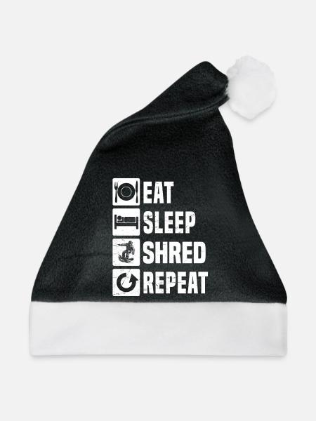 Klare Snowboard Botschaft - Weihnachtsmütze - Schwarz/Weiß