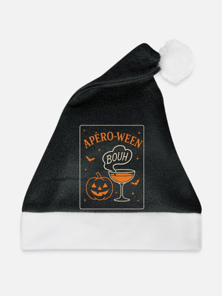 Aperitif-ween Pumpkin Humor - Weihnachtsmütze - Schwarz/Weiß