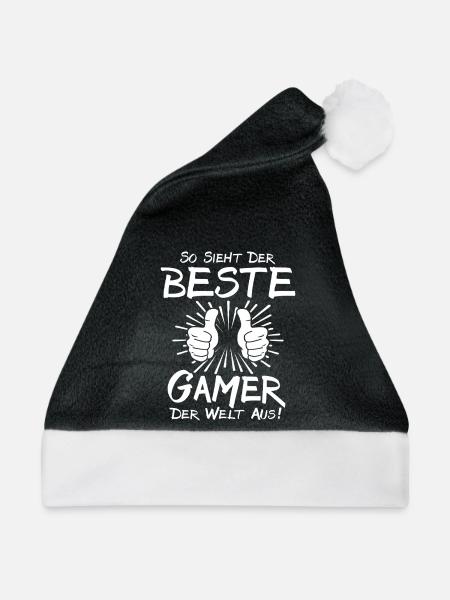Bester Gamer - Weihnachtsmütze - Schwarz/Weiß