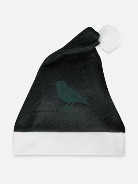 Star Silhouette | Ornithologie | Zeichnung - Weihnachtsmütze - Schwarz/Weiß