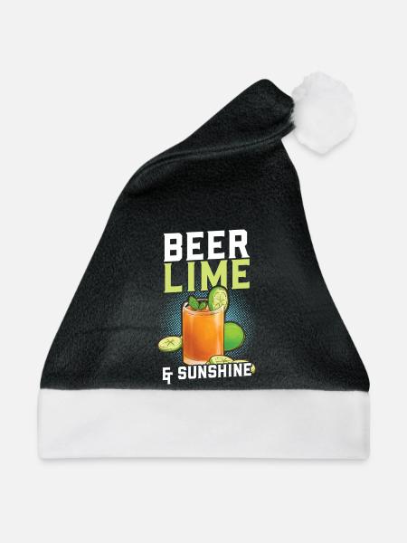 Bier Limette Sunshine - Weihnachtsmütze - Schwarz/Weiß
