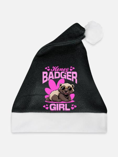 Funny Honey Badger - Weihnachtsmütze - Schwarz/Weiß