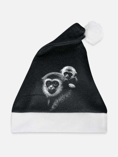 Gibon - Weihnachtsmütze - Schwarz/Weiß