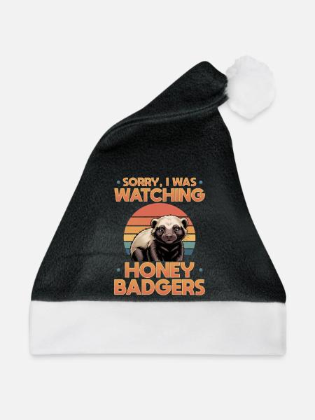 Funny Honey Badger - Weihnachtsmütze - Schwarz/Weiß