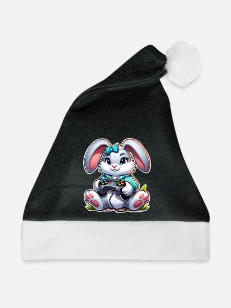 Osterhase Gaming - Weihnachtsmütze - Schwarz/Weiß