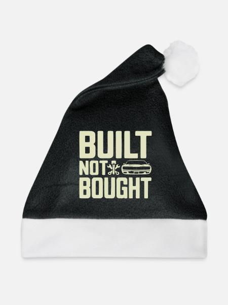 Built Not Bought Schrauber Statement - Weihnachtsmütze - Schwarz/Weiß