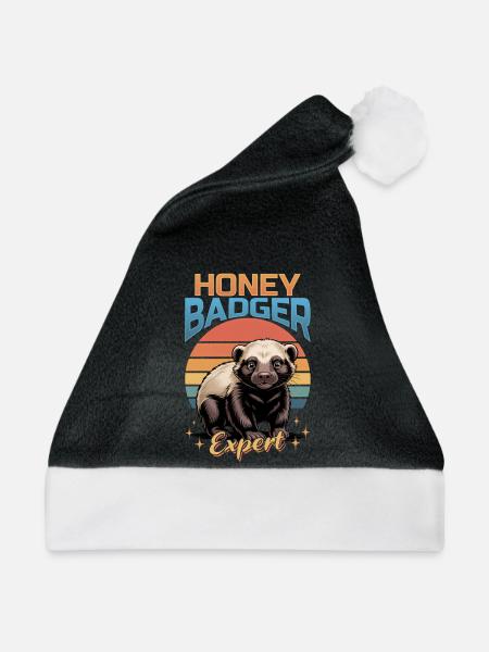 Funny Honey Badger - Weihnachtsmütze - Schwarz/Weiß