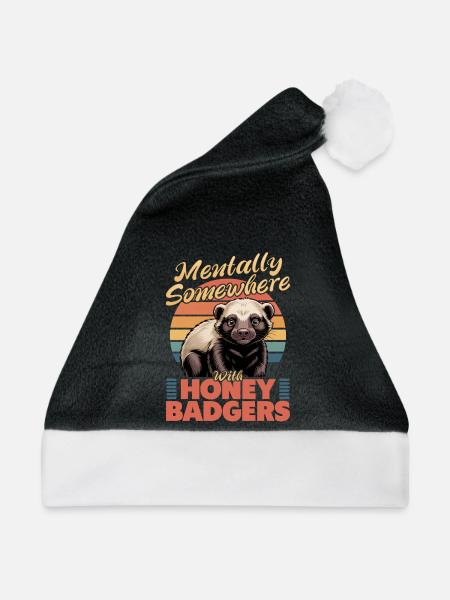 Funny Honey Badger - Weihnachtsmütze - Schwarz/Weiß