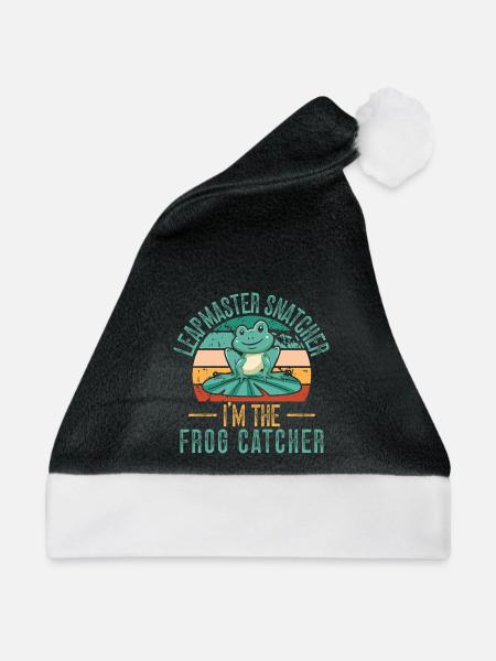 Frog Catcher Leapmaster Snatcher Frog - Weihnachtsmütze - Schwarz/Weiß