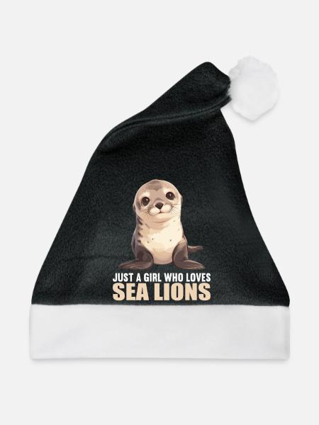 Seelöwen Seelöwe - Weihnachtsmütze - Schwarz/Weiß