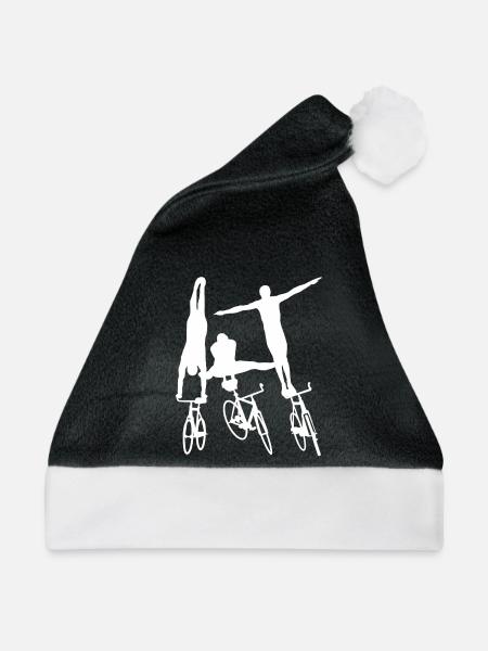Kunstrad, Kunstradfahren, Hallenradsport - Weihnachtsmütze - Schwarz/Weiß
