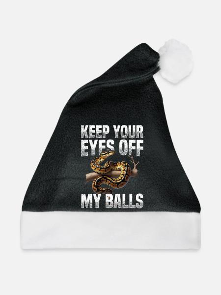 Königspython Schlangen Liebhaber Terrarium Python - Weihnachtsmütze - Schwarz/Weiß