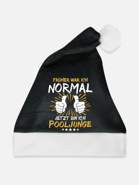 Pooljunge Spruch - Weihnachtsmütze - Schwarz/Weiß