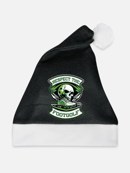 Respect The Footgolf Fußballgolf - Weihnachtsmütze - Schwarz/Weiß