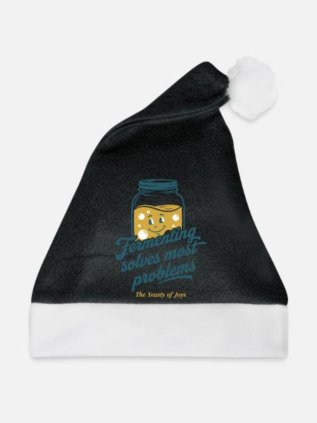 Sauerteigbrot Backen Bäcker Sauerteig - Weihnachtsmütze - Schwarz/Weiß
