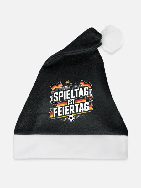 Spieltag ist Feiertag Deutschland Fan - Weihnachtsmütze - Schwarz/Weiß - Vorne