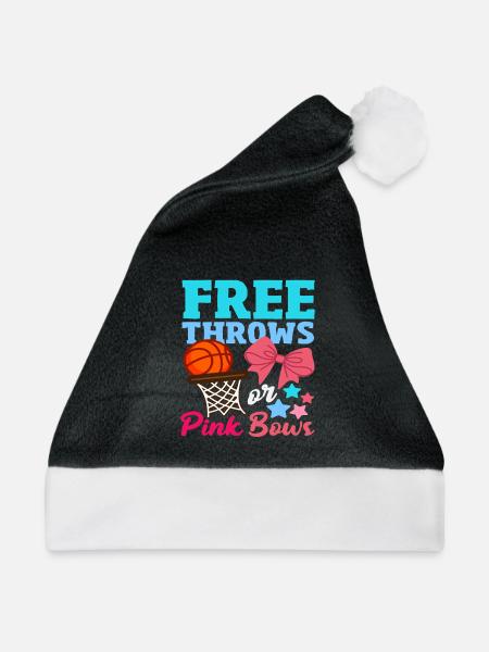 Freiwürfe Oder Schleifen Basketball - Weihnachtsmütze - Schwarz/Weiß
