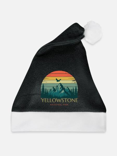 Yellowstone-Nationalpark - Weihnachtsmütze - Schwarz/Weiß