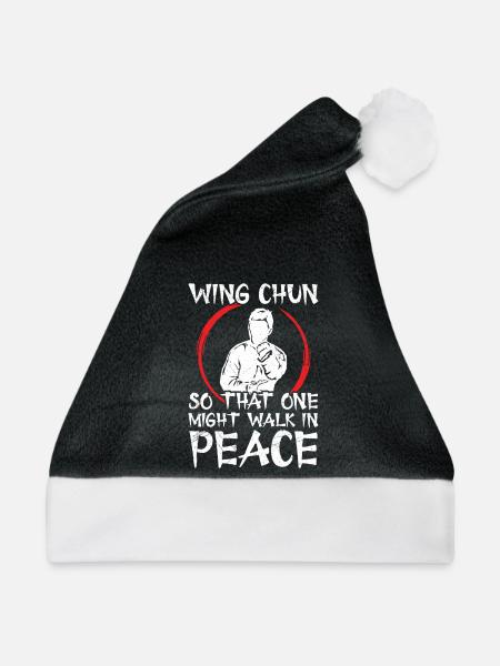 Wing Chun-Lehrer Kampfkunstunterricht Wing Chun - Weihnachtsmütze - Schwarz/Weiß - Vorne