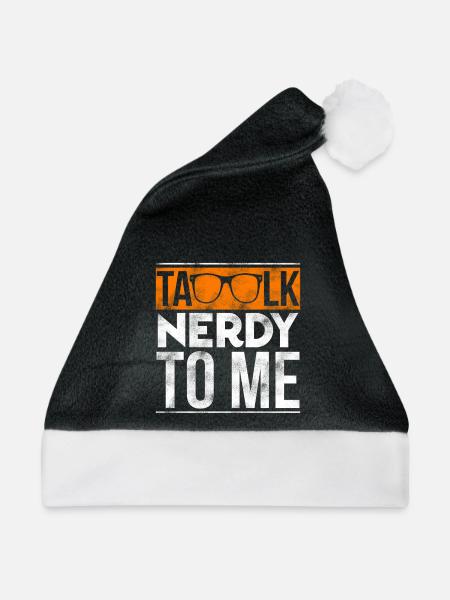 Talk Nerdy To Me Retro Orange Sunglasses Art - Weihnachtsmütze - Schwarz/Weiß - Vorne
