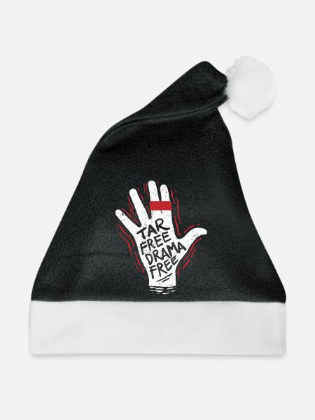 Nichtraucher Ex Raucher Tar Free Drama Free - Weihnachtsmütze - Schwarz/Weiß - Vorne