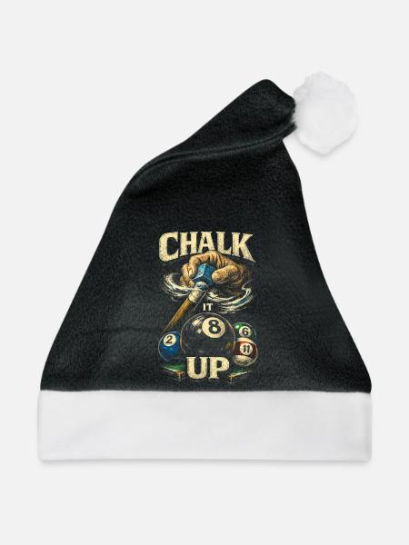8-Ball Billard Chalk Up - Weihnachtsmütze - Schwarz/Weiß
