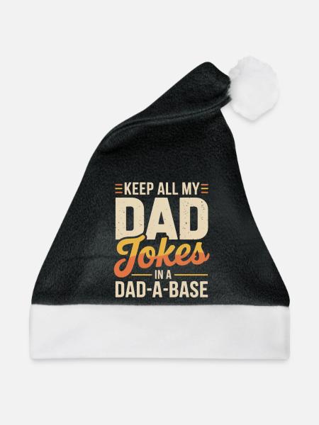 Dad Jokes in der Dad-A-Base - Weihnachtsmütze - Schwarz/Weiß