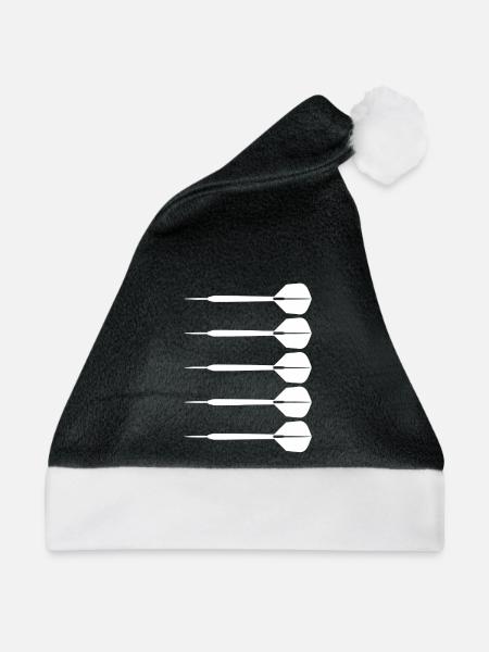 Dartpfeile - Weihnachtsmütze - Schwarz/Weiß - Vorne
