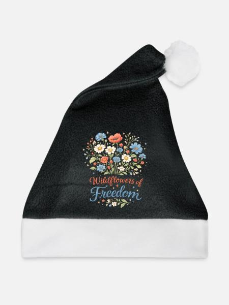 Wildeblumen der Freiheit - Weihnachtsmütze - Schwarz/Weiß