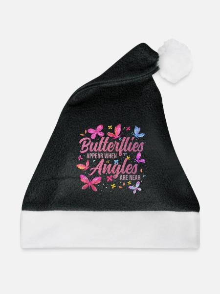 Inspirierender Schmetterling Monarchfalter Garten - Weihnachtsmütze - Schwarz/Weiß