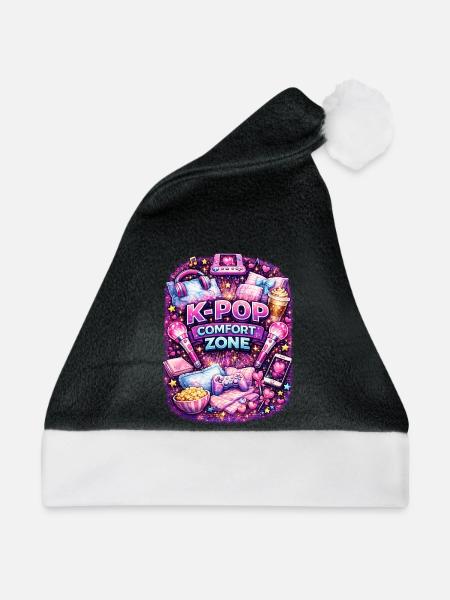 K Pop Comfort Zone - Weihnachtsmütze - Schwarz/Weiß