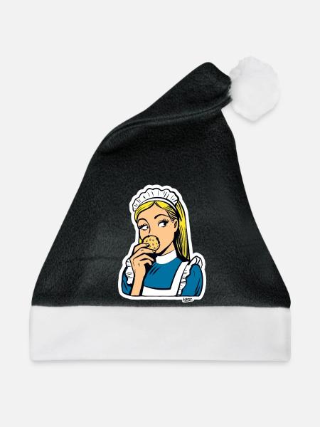 Maid and Cookie Pop Art - Weihnachtsmütze - Schwarz/Weiß