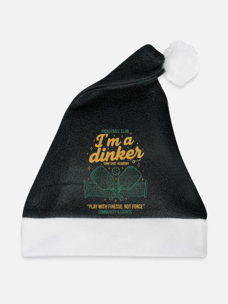 Pickleball-Witzbold Ich bin ein Dinker-Liebling - Weihnachtsmütze - Schwarz/Weiß