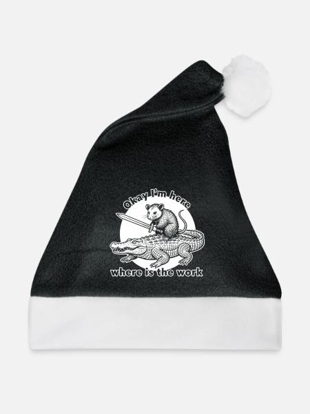 Panda Gitarrist Wappen - Weihnachtsmütze - Schwarz/Weiß