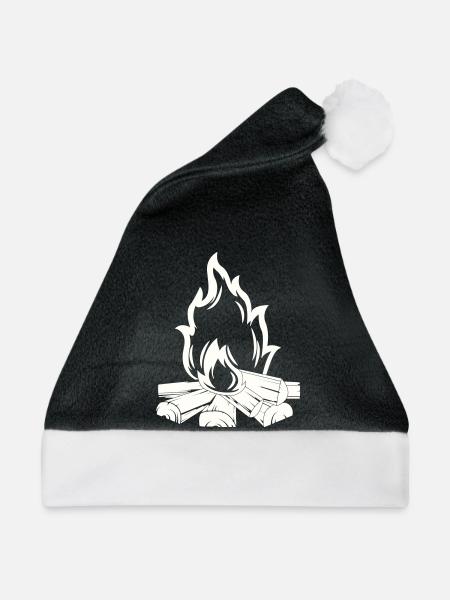 lagerfeuer - Weihnachtsmütze - Schwarz/Weiß - Vorne