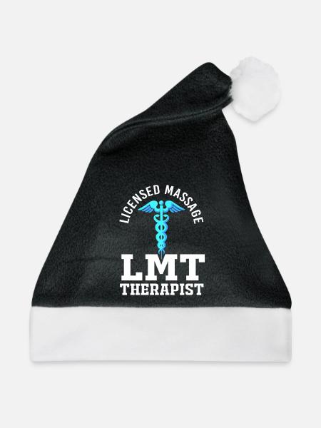Massage - Weihnachtsmütze - Schwarz/Weiß - Vorne
