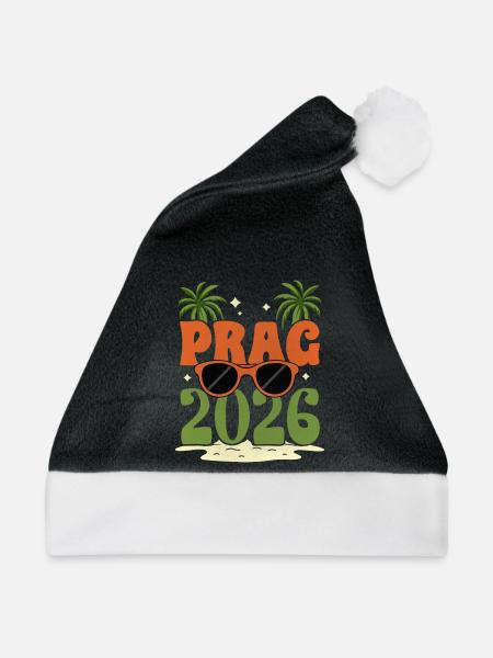 Prag 2026 - Weihnachtsmütze - Schwarz/Weiß