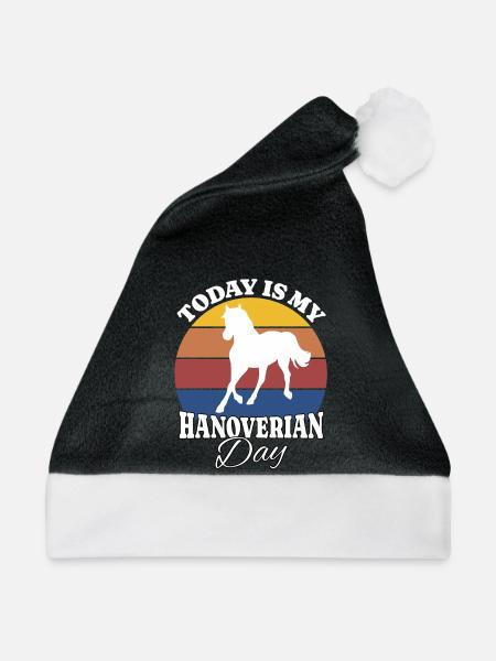 Hannoveraner Hanoverian - Weihnachtsmütze - Schwarz/Weiß - Vorne
