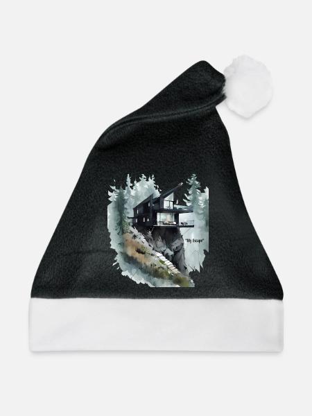 Klippen-Glashaus-Flucht - Weihnachtsmütze - Schwarz/Weiß