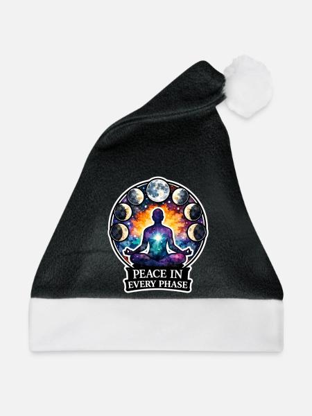 Mondmeditation, Mondachtsamkeit, Spirituell - Weihnachtsmütze - Schwarz/Weiß